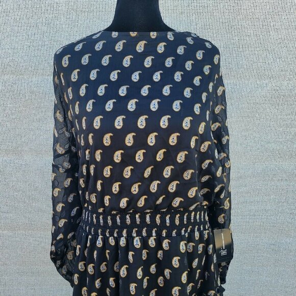 INC Mini Long-Sleeve Floral Dress Women's. Size XL. Fully Lined. NWT $119 - Picture 4 of 12